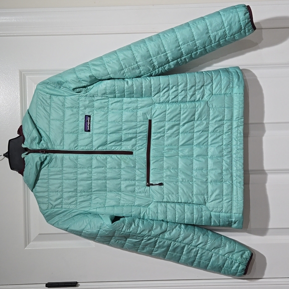 PATAGONIA WOMEN'S NANO PUFF BIVY QUILTED  PULLOVER JACKET  KANGAROO POCKET XS - Picture 8 of 16